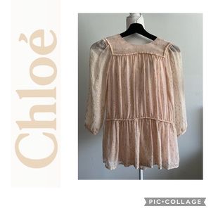 ✅DESIGNER ITEM!!! CHLOE Sheer Top blush pink/beige